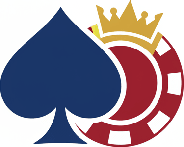 Стилизованный логотип казино Вулкан, акцент на покер, чистый современный дизайн, два-три цвета.